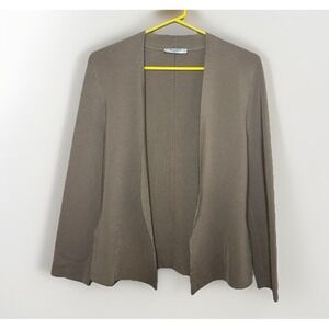 M.M. Lafleur The Woolf Jardigan Taupe Knit Jacket Cardigan L Office‎ Business